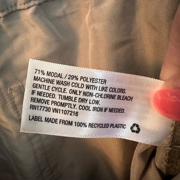 🎉Prologue Trousers W/Decorative Waistband & Sash Greige Color Size M - Picture 4 of 11